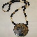 Tiger Coral Lion Head Pendant Necklace