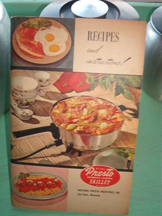 3 Old Pressure Cooker and Electric Skillet Cookbooks Presto