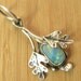 Triple Oak Leaf and Opal Pendant