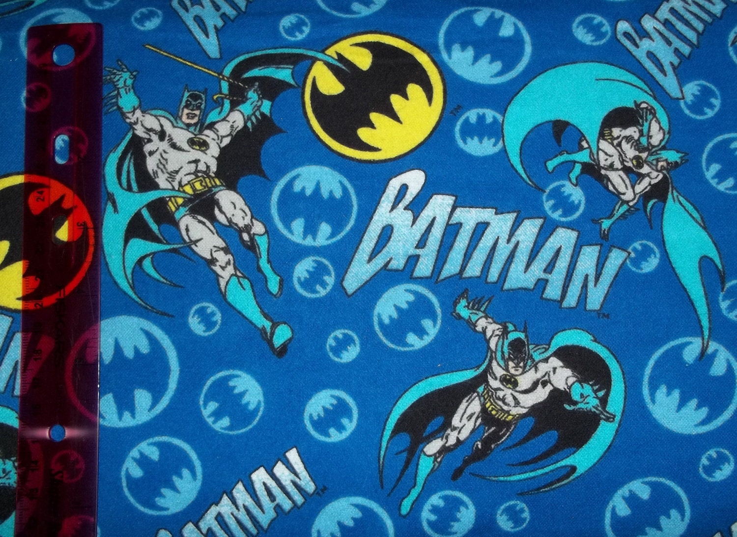 Batman Flannel Fabric By The Yard FBTY