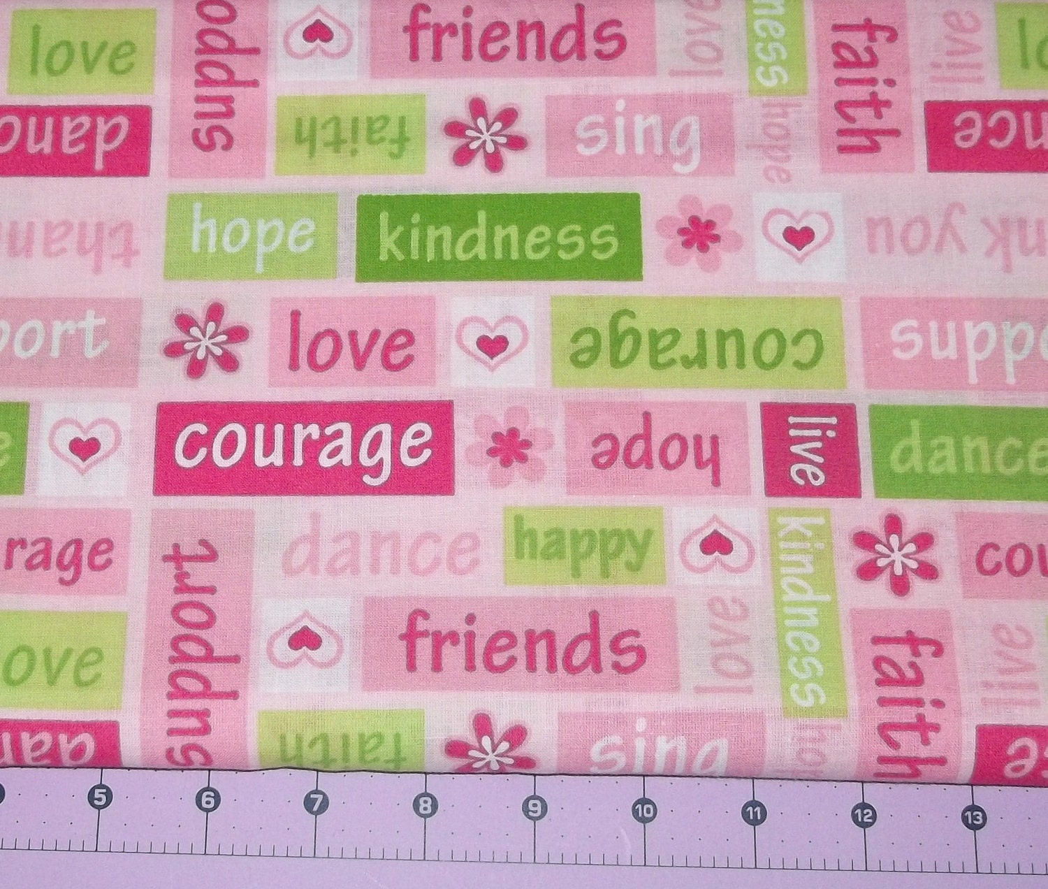 Inspirational Words Fabric By The Yard FBTY