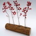 Rustic Vase for 4 Flowers Handmade of Willow Wood