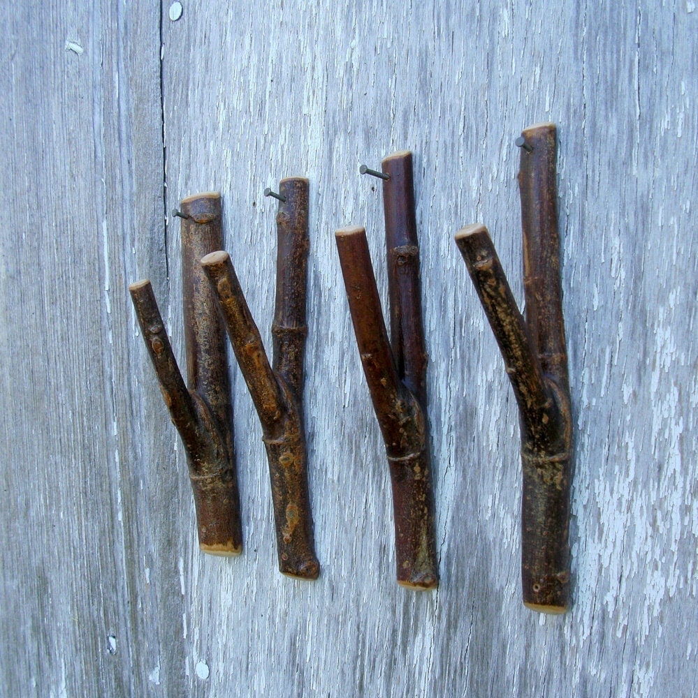 rustic wood wall hooks
