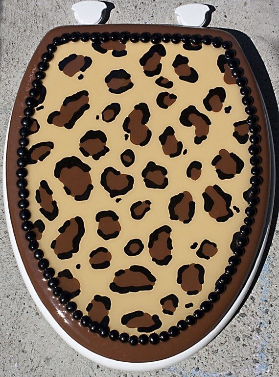 Leopard Print Toilet Seat by toiluxe on Etsy