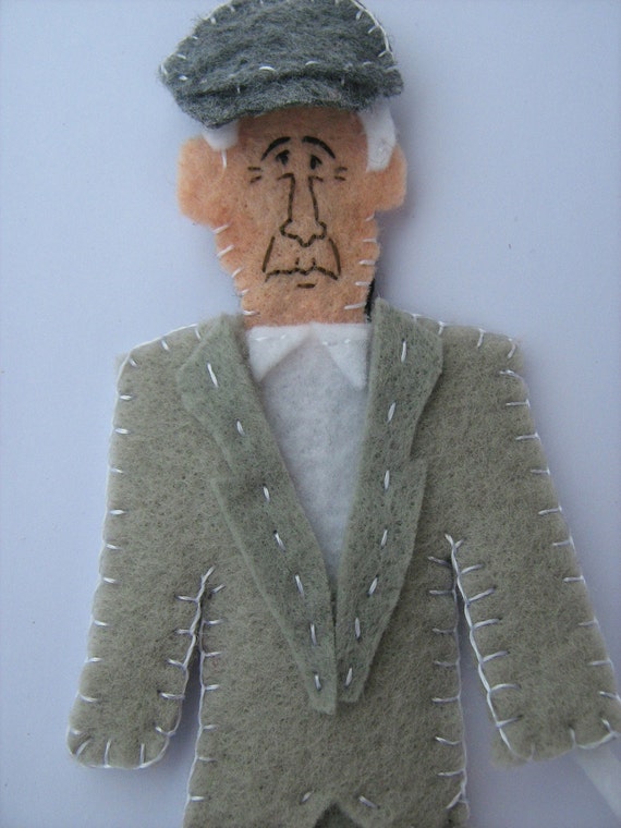 Leonard Cohen Felt Finger Puppet Leonard Cohen Toy Leonard