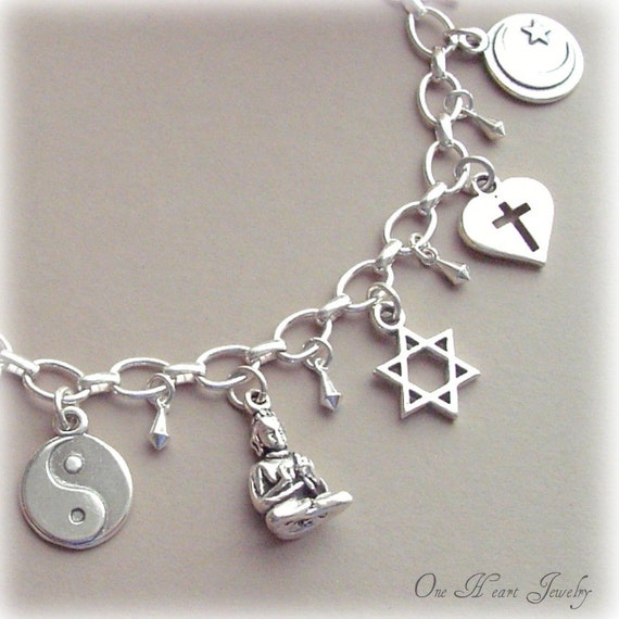 Interfaith Unity Necklace Sterling Silver Charms Religious