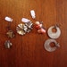 Vintage Four Pairs of Clip on Earrings Silver Pink Pearls