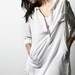 Womens Sexy Boyfriend Sheer Buttonup Top, white (s,m,l)
