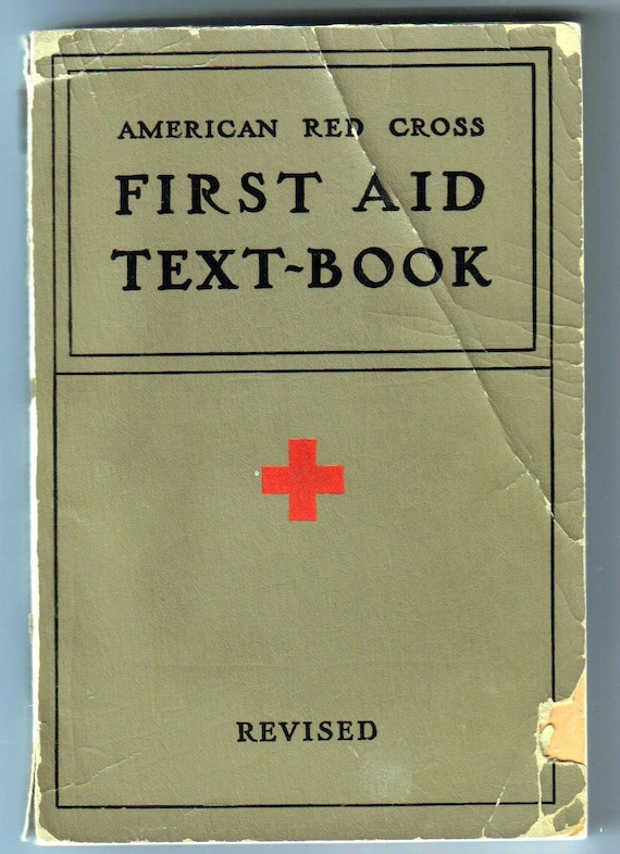 Vintage American Red Cross First Aid Textbook