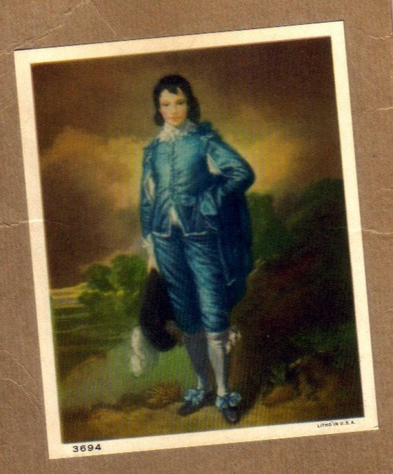 Vintage Blue Boy Print Picture 35010 by AntiquesGaloreGal