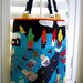 15% COUPON SALE, handbag, purse, book tote, ethnic, tribal, folk art, Peru, Anthropology style, canvas, aqua, yellow