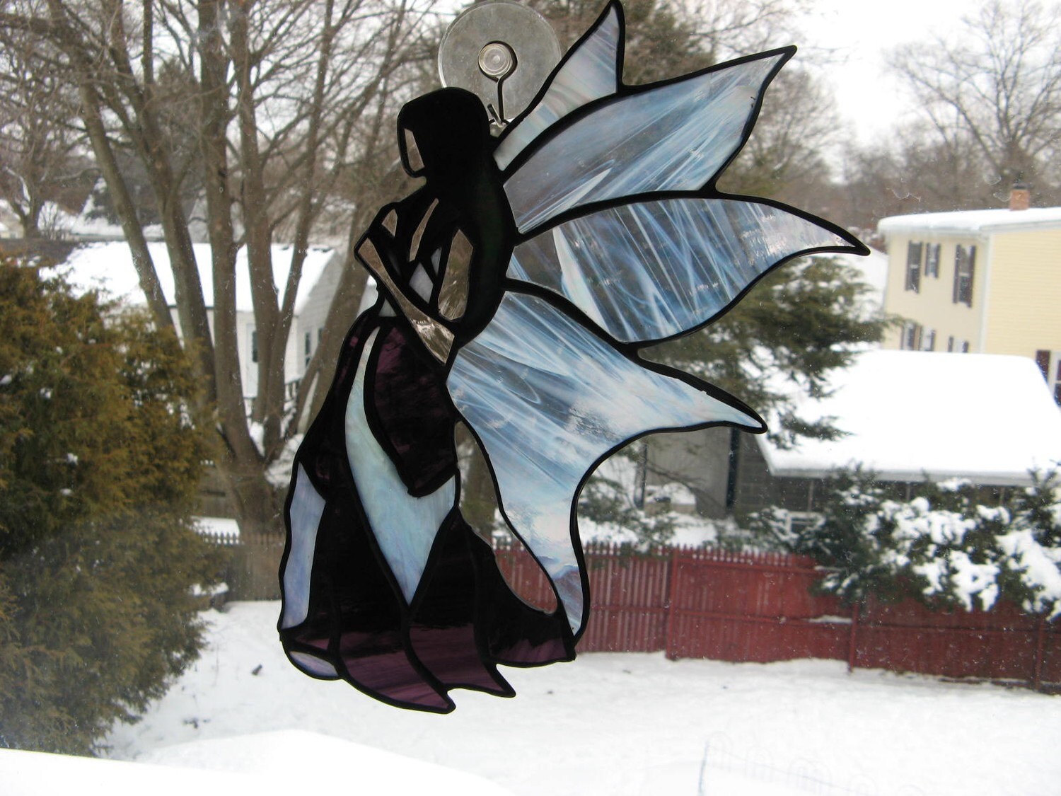 Fairie Fairy Vixen Stained Glass Medieval Renaissance