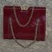 Vintage Lederer de Paris Purse in Burgundy/Maroon Patent Leather Mad Men