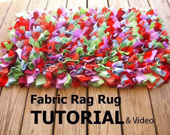 Fabric Rag Rug Tutorial and Video link