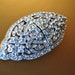 Luxurious vintage 30 art deco, clear rhinestones duette large brooch.Made by Coro.