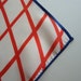 Nautical red white blue Squares and Stripes, vintage scarf neckerchief shawl