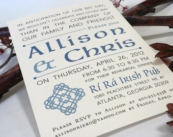 Custom Rehearsal Dinner Invitations