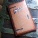 Painted Leather Folder- Muse- Distressed-Upcycled OOAK-Halloween Steampunk