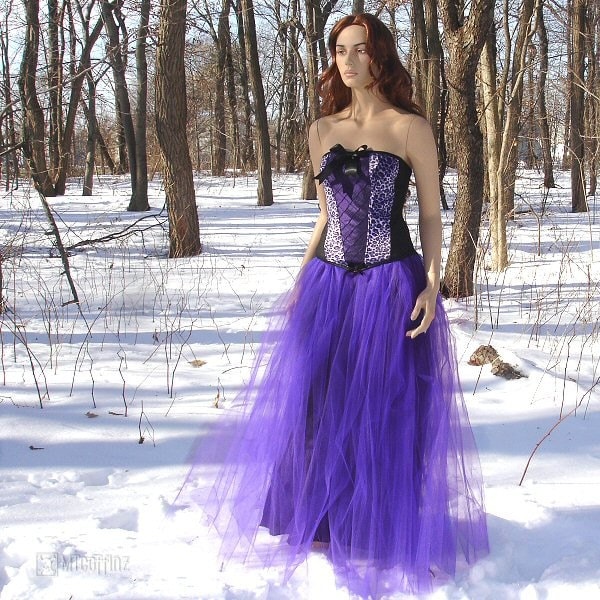 Gothic Royal Purple Formal Length Tulle Skirt Adult All Sizes 8075