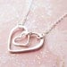 My Daughter, My Heart - Sterling Silver Handmade Hearts Necklace - with POEM NOTE Card, Mother Daughter Jewelry, Gift,