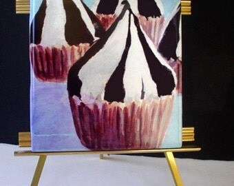 Ceramic Tile / Coaster * CHOCOLATE KISS CUPCAKES * Fine Art Tile by Rodriguez * Kitchen Decor