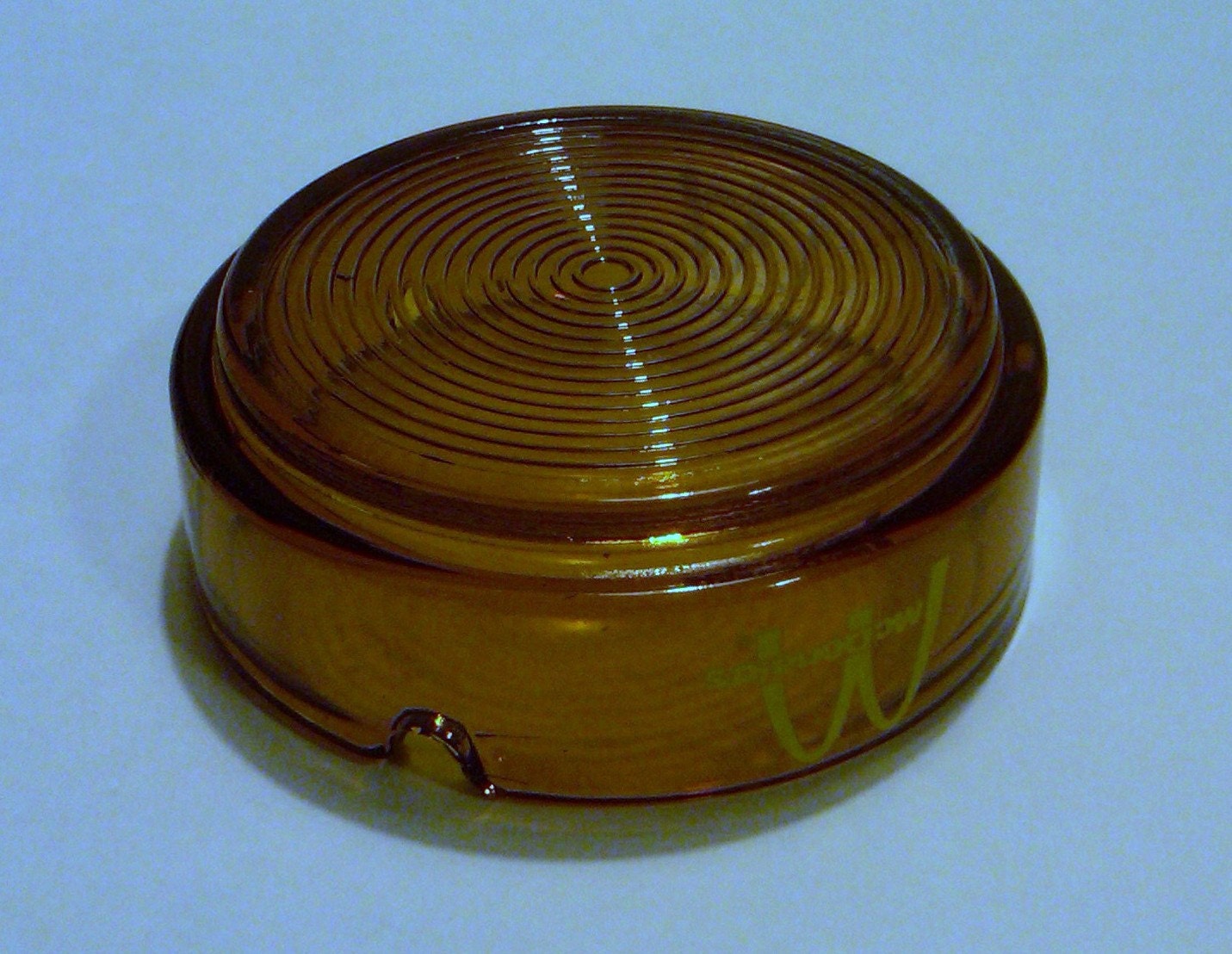 Vintage McDonald's Brown Glass Ashtray with Yellow