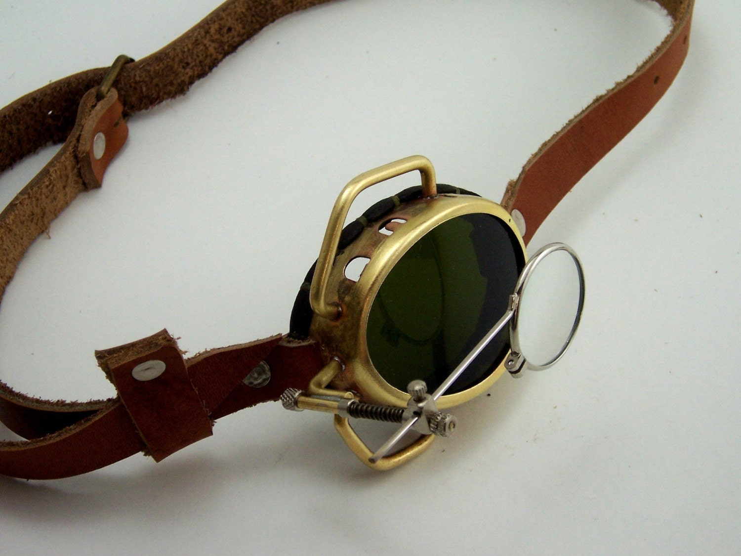 Steampunk Brass Monocle Goggles Steam Punk By Brazendevice On Etsy