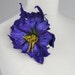 RESERVED Felted flower brooch pin blue saturated