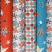 1 3/4 yard (1.6 m) Fat Quarter bundle from the Stars and Stripes Collectionfor Riley Blake Fabrics