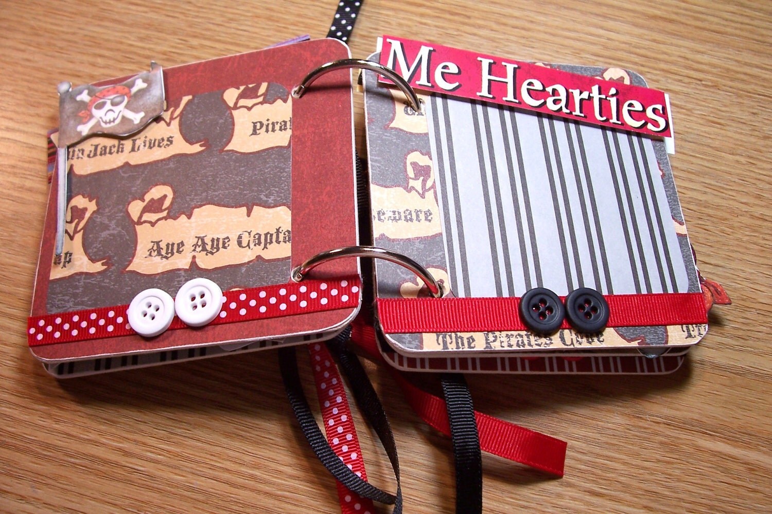 Pirates Mini Album Chipboard Scrapbook CIJ SALE by HampshireRose