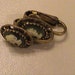 VINTAGE 40S CLIP CAMEO EARRINGS