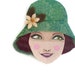 Reserved for Sophie - Retro Girl Fabric Brooch