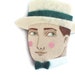 Vintage Man Felt Brooch, Fabric Brooch, Art Brooch, Wearable Art Jewelry, Mother's Day Gift