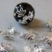 100 pc Silver Three Leaf Filigree Bead Cap (C29)