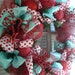 Red and Robin's Egg Christmas Wreath