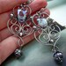 Guinevere filigree earrings - sterling silver and tanzanite mystic quartz