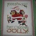 Isn't Christmas Jolly Mary Engelbreit fabric for Moda Santa Elf Green Panel