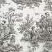 Colonial Black White Toile fabric
