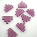 Deco Glass Stones Purple Vintage 15x11mm