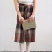 Vintage Plaid Skirt . Earth Tones . Button Down .