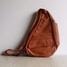 RESERVED . Vintage LARGE Shoulder Bag . Leather Hiking Camping Pack . Tote . 1980s