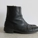 Vintage Florsheim Ankle Boots . Mens . 1960s Mod . Black Leather . Size 8.5