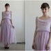 1970s Dress . Lilac Purple . Summer Wear . Medium Large