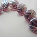 Vintage Buttons - Czech Glass beautiful iridescent purple lot of 6- (lot 1082)