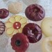 Vintage Buttons - Cottage chic mix of cream and raisin, old and sweet - 9 total (1251)