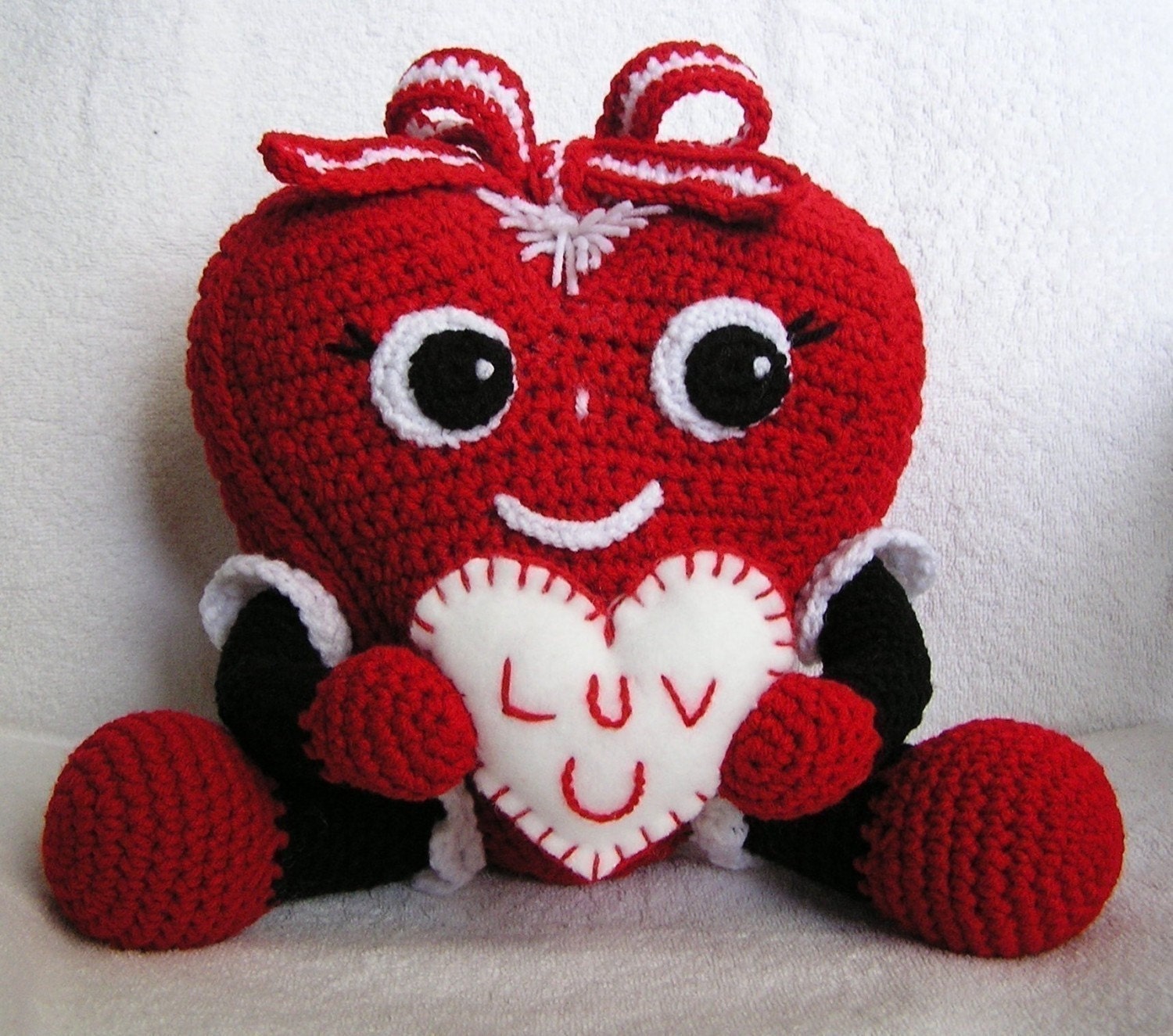 Pdf Crochet Pattern PUDGY VALENTINE HEART English only