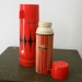 Pair of Red Retro Thermoses