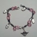 hipknitta's Charm Bracelet Pink Beaded Inspiration Angel Charm Bracelet
