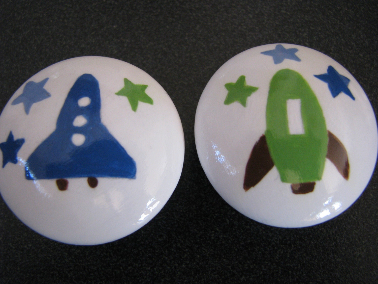 drawer knobs Hand painted drawer knob space by Zacharydickorydock