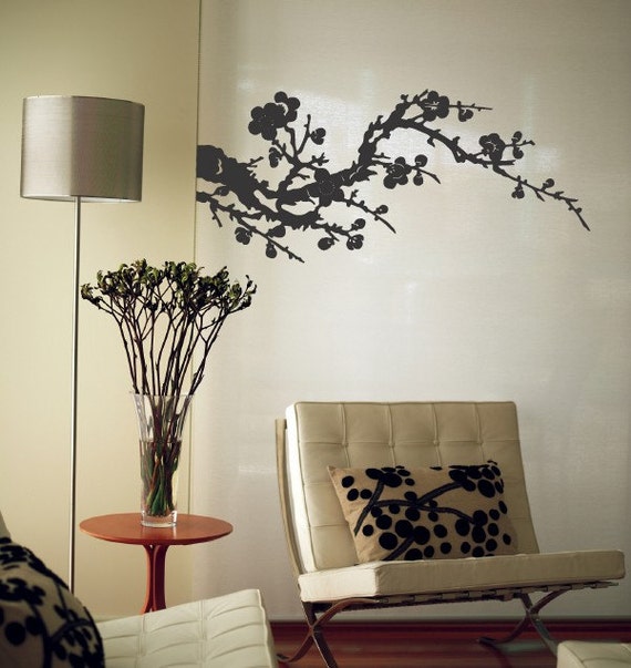 Cherry Blossom Japanese Tree Branch Wall Decal Art
